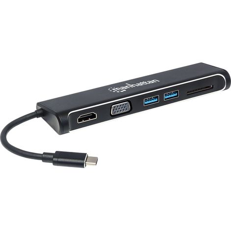 Manhattan Convertitore USB-C a HDMI / VGA Docking Station 4-in-1 (1/5)
