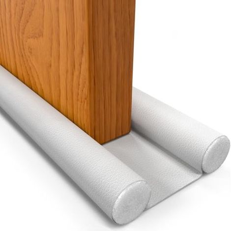 Burlete para puertas，Rollo aislante acústico，el viento y el polvo，Impermeable y ajustable hasta 93 cm，Blanco (1/5)