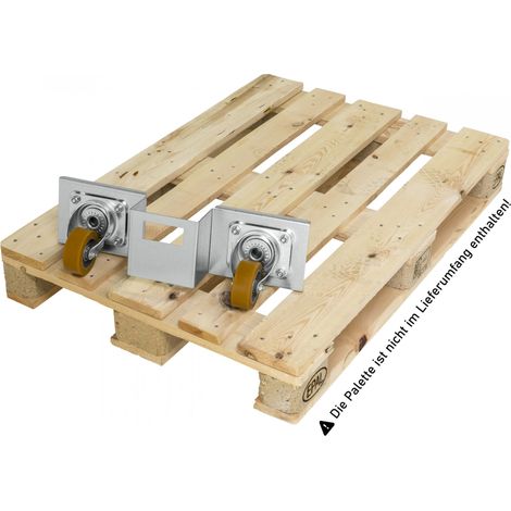 Kongamek Palettenroller verzinkt mit 2000kg Tragkraft für Euro-Paletten 1200x800mm (1/4)