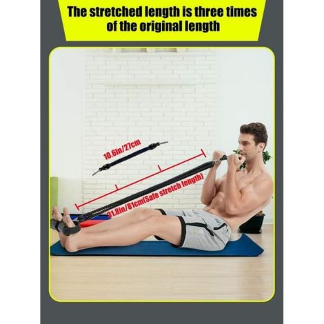 Bandes d'exercice - Lot de 4 - Force de traction 11,3 kg - Empilables jusqu'à 45,4 kg (1/4)