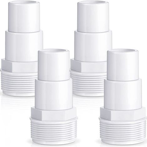 Raccords pour tuyaux en PVC Raccords de rechange en PVC 1-1/2" ou 1-1/4" Jeu de 4 Raccords pour pompes, filtres et skimmers pour piscines hors sol SPX1091Z7 SPX1091Z4 (1/5)