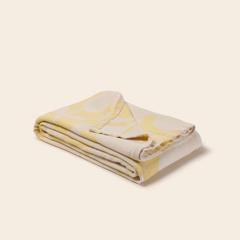Couvre-lit en Jacquard chenille au motif floral oversize FLAURIA