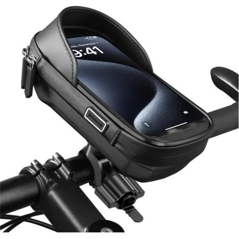 Supporto per telefono impermeabile, supporto per telefono da bicicletta, borsa da manubrio, accessorio per moto, monopattino elettrico, borsa per mountain bike con schermo - yd (1/4)