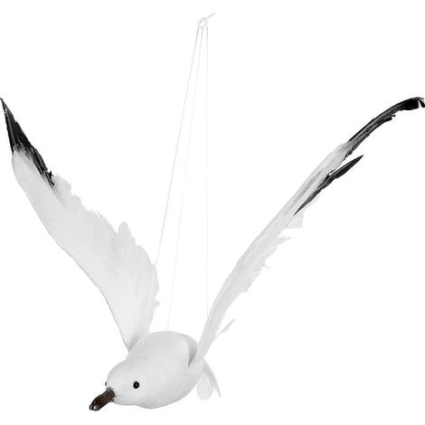 Pendentif créatif en forme de mouette (1 pièce), décoration artificielle en forme de mouette volante, ornement à suspendre pour fête ou mariage - Taille L-4038CM-Black (1/3)