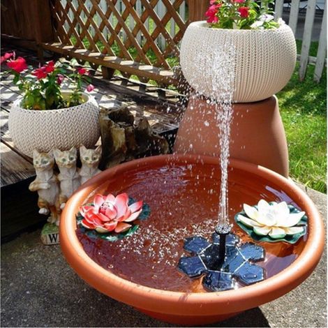 Fontaine solaire pour bain d'oiseaux, pompe à eau, fontaine d'irrigation solaire pour piscine, bassin, jardin, décoration d'aquarium