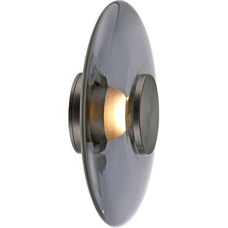 Plafoniera/Applique moderna grigia vetro fumo Ø22 LED11W Pure (1/5)