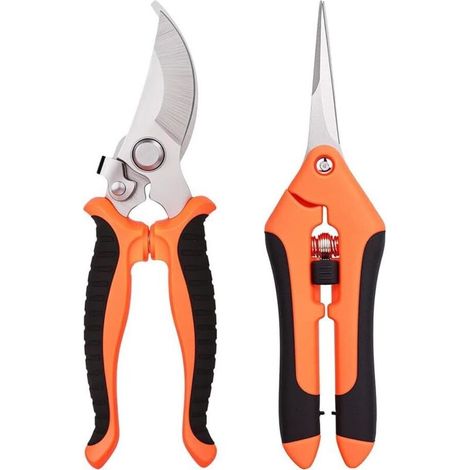 2-Piece Pruning Shears, Bonsai Pruner, Gardening Scissors, Gardening Tool, for Bonsai Plants, Flowers, Harvesting Fruits and Vegetables (1/5)