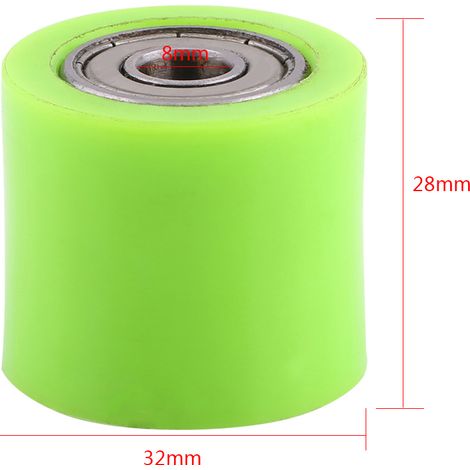 Poulie de chaîne 8mm pour moto, vélo de rue et ATV - Galet tendeur vert (1/3)