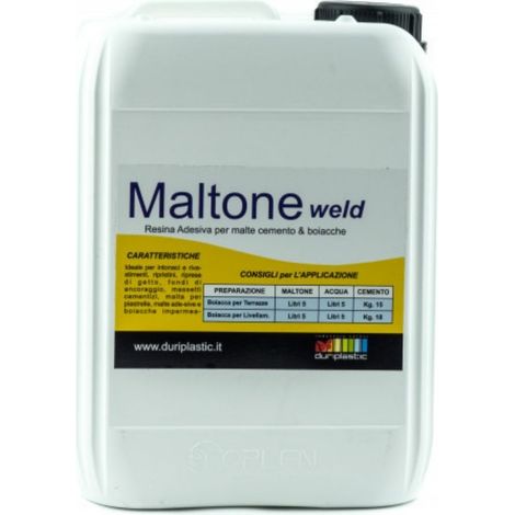 Maltone weld resina adesiva elasticizzante per malte e cemento formato 5 lt - confezione 1