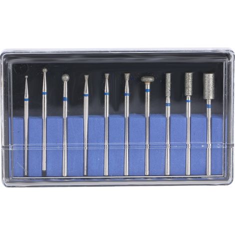 10 pièces tête de meulage en acier tungstène pour art des ongles, accessoire de polissage et gravure 02 (1/5)