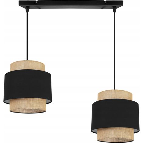 Hängelampe, Deckenleuchter, Lampenschirm, Boho Juta