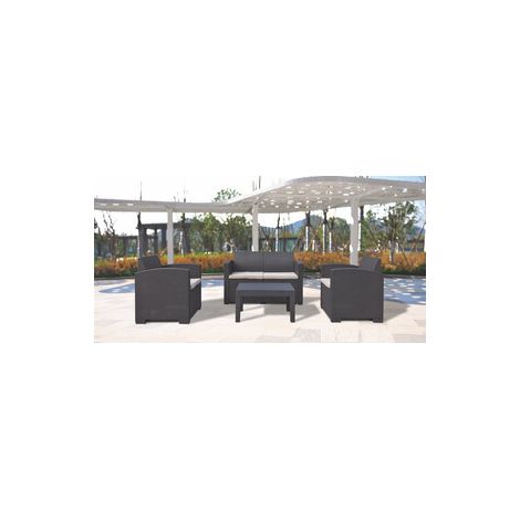 C SET 4 PZ SALOTTO C/DIVANO 2P GRAFITE NATUR DUO