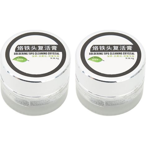 Lötkolbenreinigungspaste, 2 Stück x 4 g, Zubehör zur Reinigung der Lötkolbenspitze, Lötkopfreiniger, Lötflussmittel, Wartungswerkzeug. (1/5)