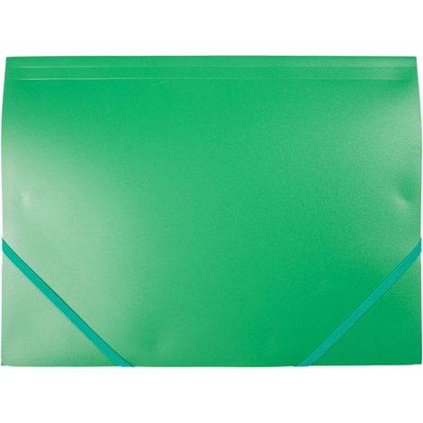 D.rect grüne Kunststoffmappe mit Gummiband