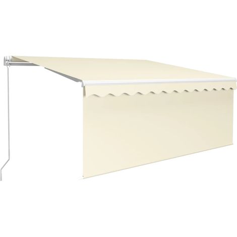 Maison Exclusive - Tenda da Sole Retrattile Manuale con Parasole 3,5x2,5 m Crema