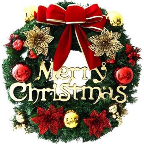 Corona di Natale 30 cm, decorazione natalizia, corona simulata, per finestra, porta sospesa, accessori scenografici per centri commerciali a Natale (1/3)