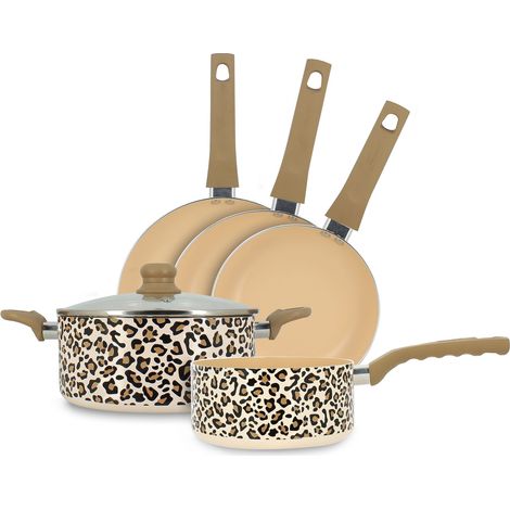 Batterie de cuisine 5 pièces en aluminium recyclé, LEOPARD