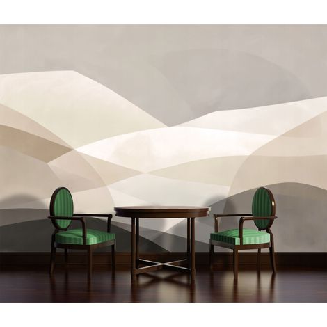 Fototapete Abstrakt Beige Boho, für Wohnzimmer und Schlafzimmer, 150 x 105 cm – Komplettset inkl. Kleister & Anleitung (1/5)