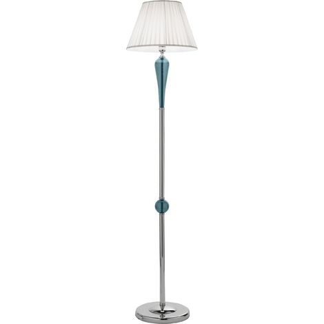 Lampe à poser classique en verre soufflé et métal Pagan - Bleu (1/2)