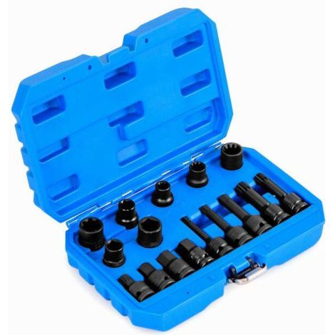 Réparation Freinage Précise Jeu de Douilles Spéciales 1/2" 16 Pièces pour Vis d'Étrier Compatible BMW Audi VW Benz Ford (1/5)