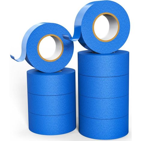 Cinta adhesiva azul para pintar y etiquetar de forma decorativa, para pintura en aerosol, pintores y manualidades, 24 mm × 50 m
