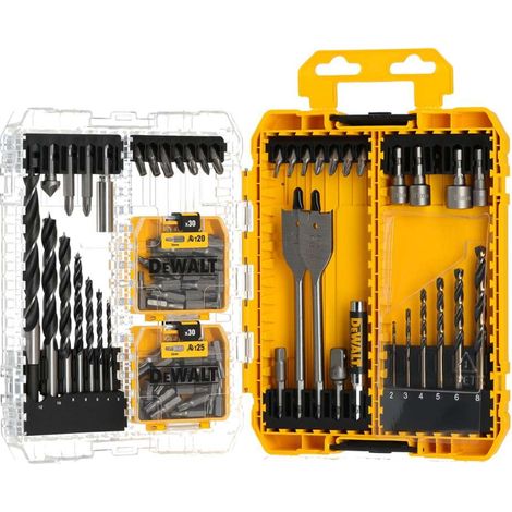 DeWALT Accessori - Set Tough Case di punte e inserti per trapano, 100 pz DT70785