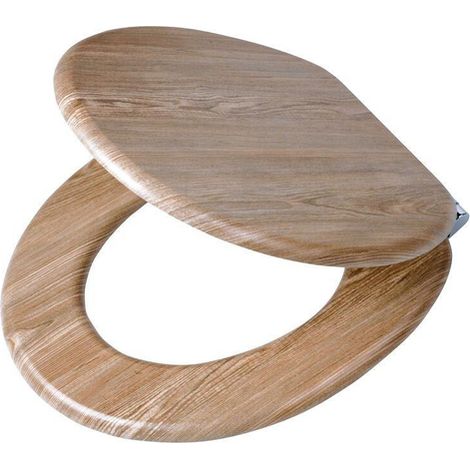 Tiger Abattant de WC Aspect bois de récupération Softclose MDF 37.5x5.5x45.5cm (1/5)