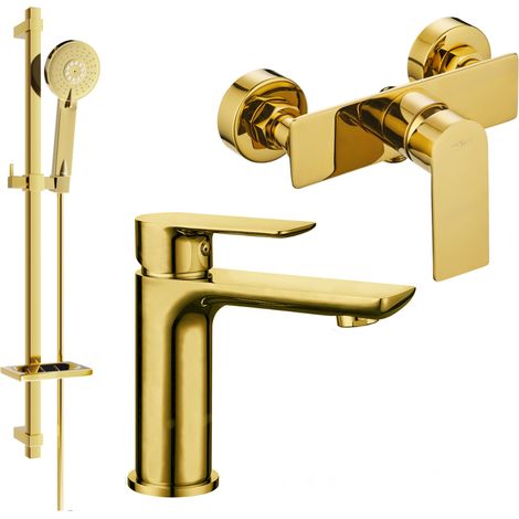 Mexen Alfa DQ40 Duschset, gold - 745704DQ40-50 (1/4)