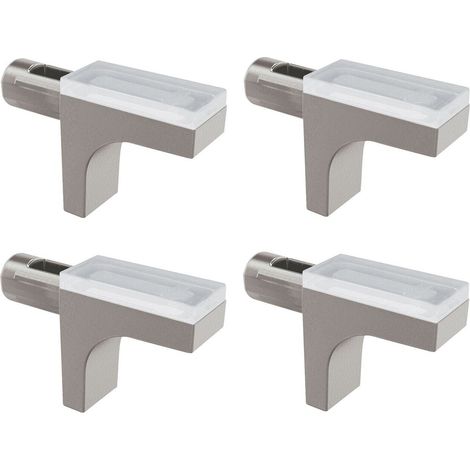 Cyclingcolors – Lot de 4 taquets étagère 5mm – Amortisseur caoutchouc silicone – Pour tablettes en verre – Fixation sécurisée et élégante (1/3)
