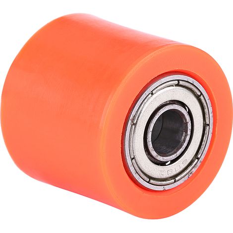 Tendeur de chaîne universel 8mm, galet guide poulie pour moto cross enduro, couleur orange (1/3)