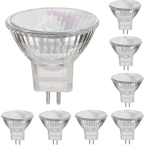 Ampoules halogènes 12 V 35 W, culot GU4, blanc chaud 2800 K, dimmables, lot de 8 Botao (1/5)