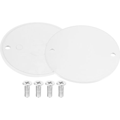 Bouchon De Conduit PVC Couvercle De Boîte De Jonction Ronde Avec Vis 65mm OD Pour Boîte De Conduit Pack De 5 (1/5)