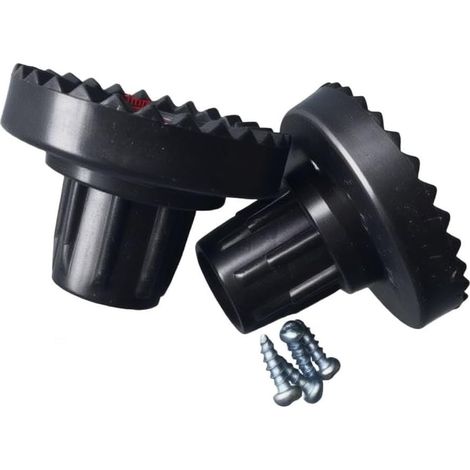 Kit de fixation pour auvent de balançoire - Pièces de rechange robustes pour meubles de jardin - Plastique noir résistant aux intempéries - 2 pièces (A) (1/5)