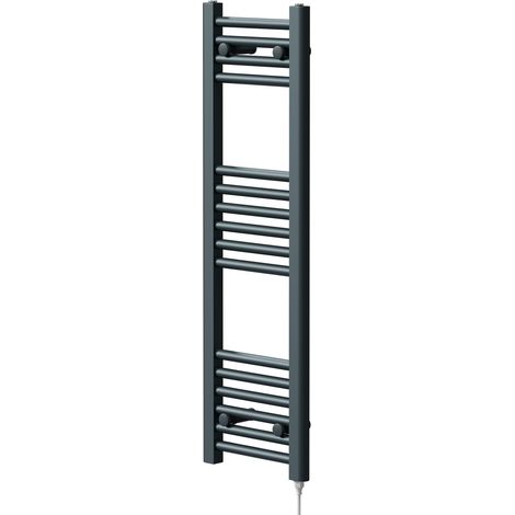 Pizarro Anthracite 1000mm x 300mm Straight Electric Heated Towel Rail (1/5)
