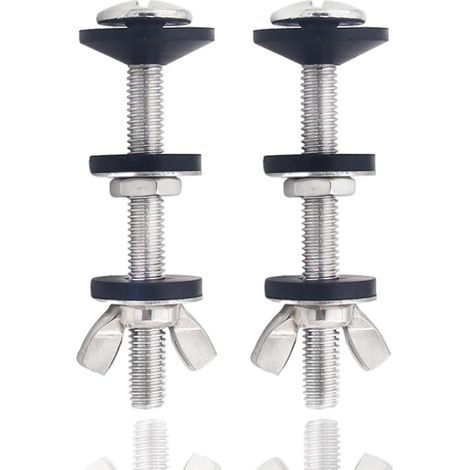 2-teiliges Befestigungsset für Toilettenspülkästen, 5/16 x 3,15 Zoll, robuste, rostbeständige Edelstahl-Toilettenschrauben (1/5)
