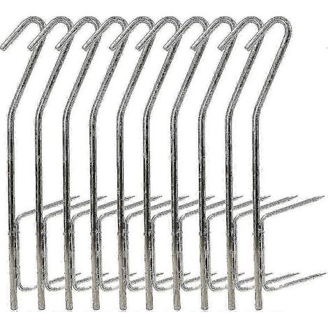 Filiyano-Lot de 10 crochets à fumer pour barbecue et fumoir à poisson - Crochets en métal résistants pour griller et fumer