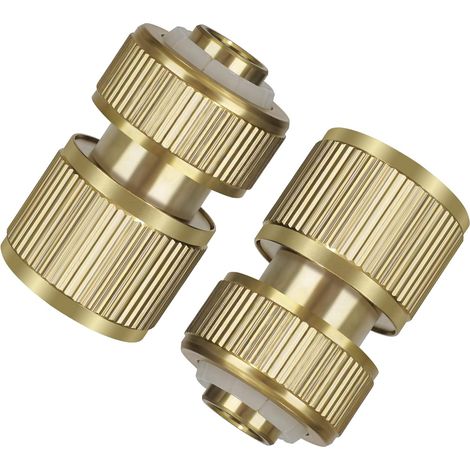 Raccord rapide pour tuyau d'arrosage en laiton, connecteur extensible de 1/2 pouce pour robinet d'arrosage, adaptateur pour machine à laver et jardinage (1/5)