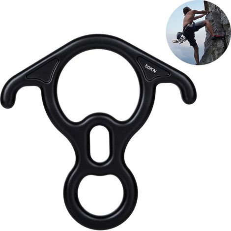 Descendeur En Forme De Huit - Alliage D'aluminium - Pour Escalade Et Sauvetage - Compatible Corde 8 5 À 11 Mm - Pièce Unique (1/5)