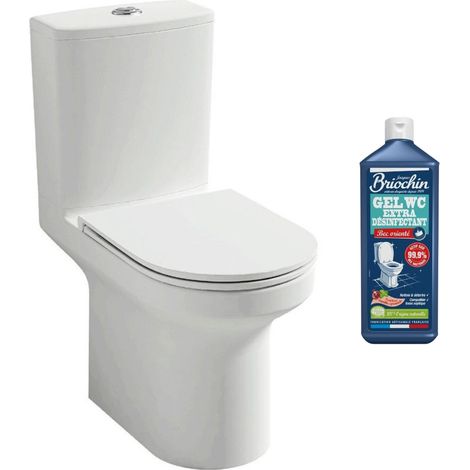WC au sol sans bride JACOB DELAFON Elite + abattant extraplat + nettoyant