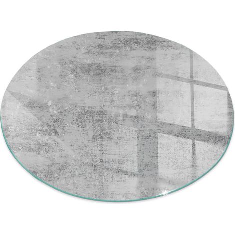 Dekorative Glasplatte für Kaminofen Schutzplatte mit ESG Sicherheitsglas Funkenschutzplatte Glasboden für Kamin Abstrakte Hintergrundstruktur Rund 50