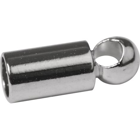 RAYHER - 4 PEZZI - CAPPETTE IN METALLO CON OCCHIELLO 2MM - SENZA NIKEL COLORE ARGENTO