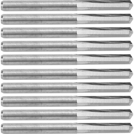 Lot de 10 fraises CNC 3,175mm carbure tungstène, gravure bois 90° X 0,3mm, outil de défonceuse professionnel (1/5)