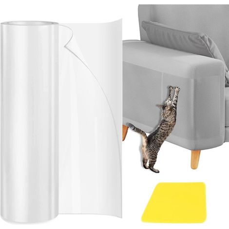 Transparent Ruban adhésif Anti Griffe Sticker Chat Canapé,Protection Porte Anti Chien Griffe,pour Meubles,Porte,Mur,Tapis, comptoirs(20cmx5m) (1/5)