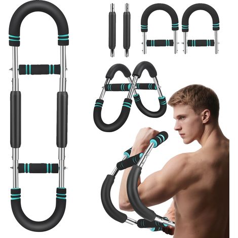 Entrenador de brazos, resistencia ajustable, diseño portátil, AZUL (1/2)