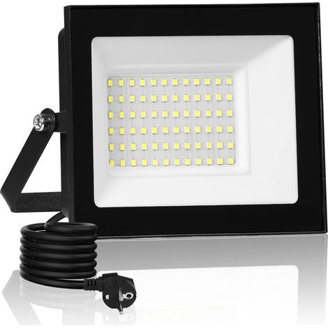 Projecteur LED 50W, 3000K Blanc chaud, IP66 Imperméable, Pour Terrasse, Jardin, Garage, Cour (1/5)