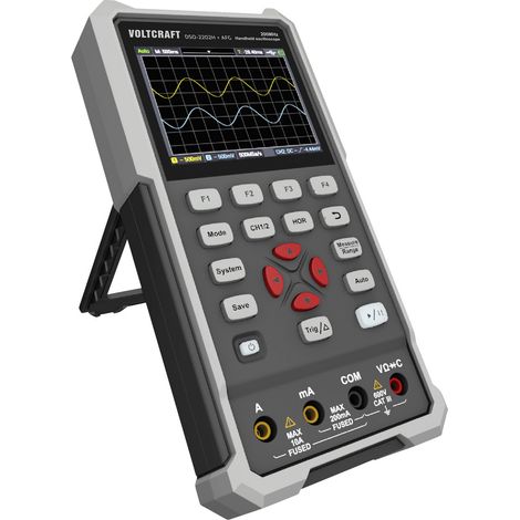 VOLTCRAFT DSO-2202H + AFG Hand-Oszilloskop 200 MHz 2-Kanal 1 GSa/s 8 kpts 8 Bit Handgerät 1 St. (1/5)