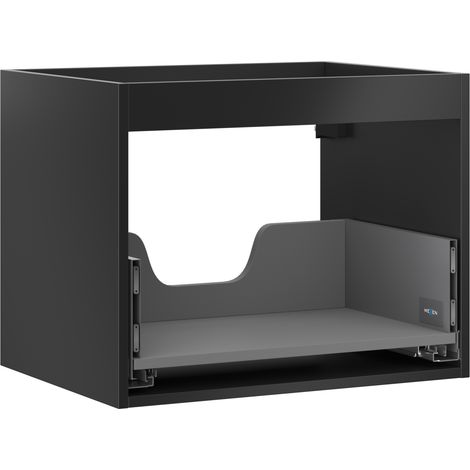 Mexen Box-A cuerpo de mueble bajo lavabo de 60 cm, 1 cajón, negro mate - 91AX0-0600-470-1-71 (1/4)