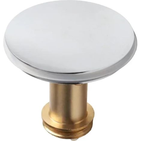Bouchon pop-up, 38 mm, bouton-poussoir, pour lavabo et évier (1/5)