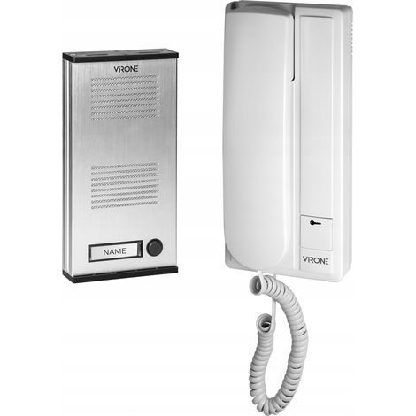 Interphone DP-16 - 2 fils - Blanc - Design moderne - Installation facile - Réglage du volume (1/5)