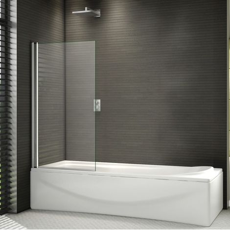 Aica 800x1400mm 180 degree Pivot Shower Bath Safety Glass Screen Door Panel
